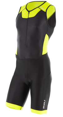 2XU Trisuit X-vent front zip zwart/geel heren 