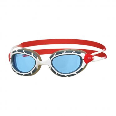Zoggs Predator blauwe lens zwembril wit/rood 