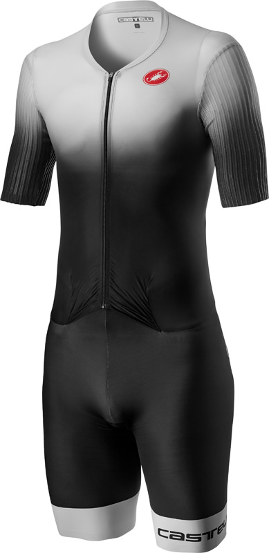 Castelli PR speed trisuit korte mouwen zwart/zilver heren  20091-870