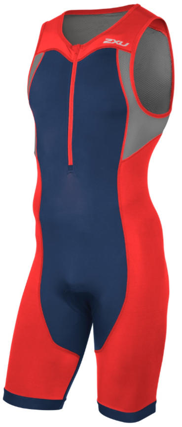 2XU Active Trisuit rood/blauw heren  MT4361dTRD/NVY-VRR