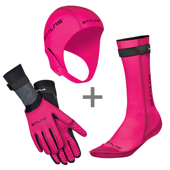 BTTLNS Neopreen accessoires voordeelset roze  0120010+0120011+0120012-072