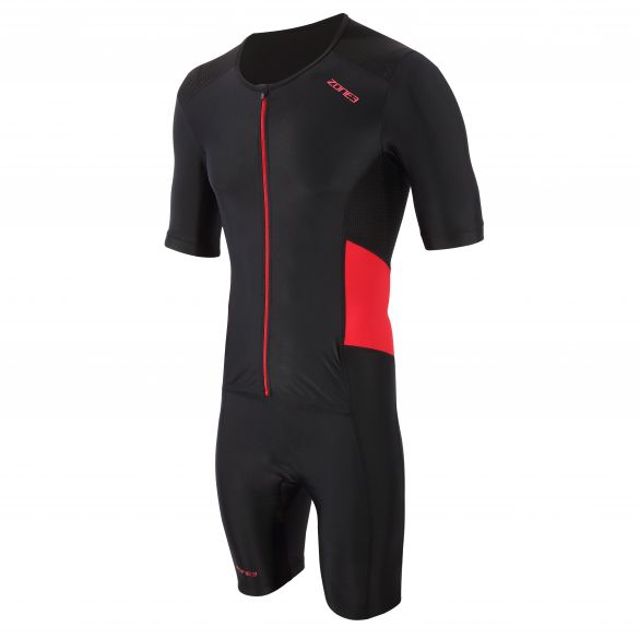 Zone3 Activate trisuit korte mouw zwart/rood heren TS21MACTS108