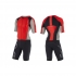 2XU Compression full zip trisuit sleeved zwart/rood/grijs heren  MT4442dFSC/FRG-VRR